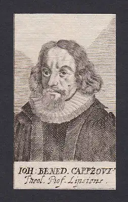 17 Jh Johann Benedikt Carpzov I theologian Theologe Leipzig Portrait Kupferstich