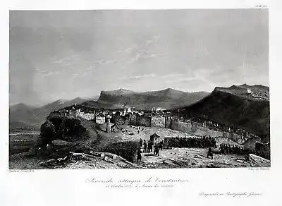 1840 Constantine Algeria Algerien Ansicht vue estampe Stahlstich antique print