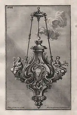 1720 chandelier candles Leuchter Kronleuchter silver silversmith design baroque