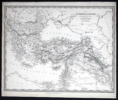 1843 Turkey Türkei Europe Europa Asia Asien Greece Griechenland SDUK Karte map