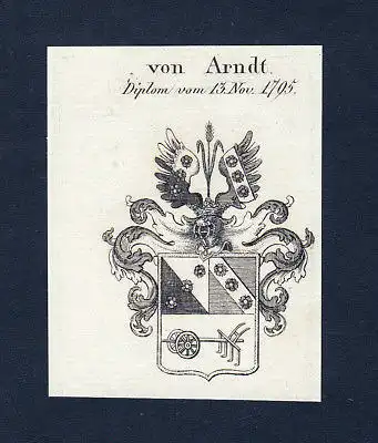 1820 Arndt Wappen Adel coat of arms heraldry Heraldik Kupferstich engravi 134312
