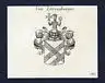 Ca.1820 Lutzenberger Wappen Adel coat of arms Kupferstich antique print heraldry