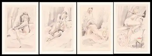 1920 Erotik Erotika Geschichte erotic erotism Akt nude Lithographie lithography