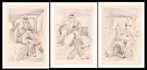 1920 Erotik Erotika Geschichte erotic erotism Akt nude Lithographie lithography