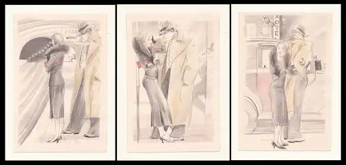 1920 Erotik Erotika Geschichte erotic erotism Akt nude Lithographie lithography