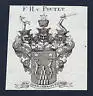 Ca. 1820 Poutet Wappen Adel coat of arms Kupferstich antique print herald 144751