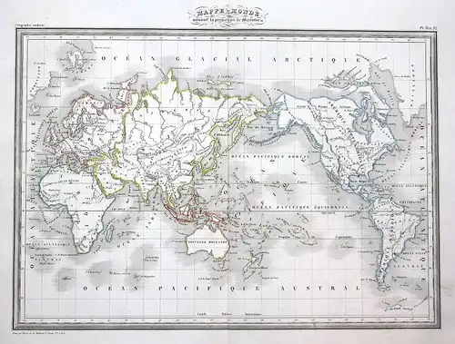 1837 Mercator Asien Europa Europe Asia Asie Amerika America map Karte carte