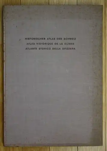 1951 Hektor Ammann Karl Schib Historischer Atlas der Schweiz