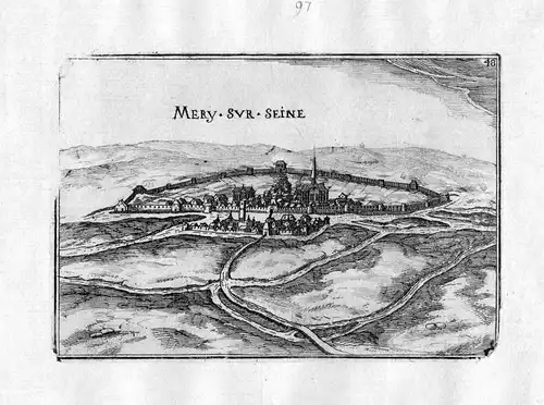 1633 Mery-sur-Seine Aube Tassin gravure estampe Kupferstich engraving