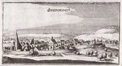 1650 Grafenwöhr Grafenwoehr Ansicht view Kupferstich antique print Merian