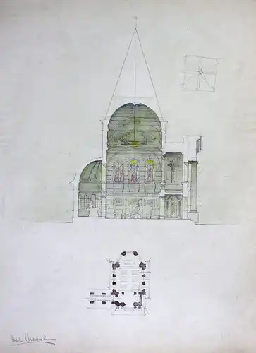 Kirche church Zeichnung Architektur architecture design drawing Cuminal