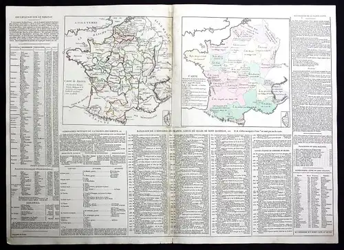 1803 Frankreich France gravure Karte map Kupferstich antique print Le Sage