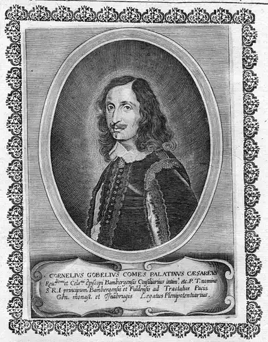 17. Jh. Cornelius Gobelius Erfurt Weihbischof Portrait Kupferstich antique print