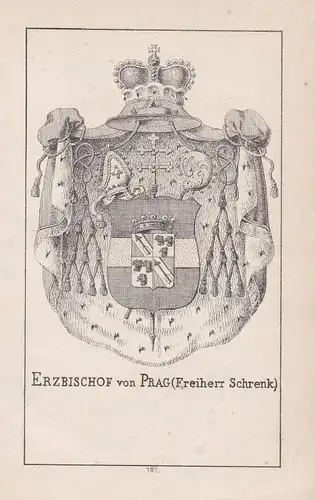 1840 Prag Prague Tschechien Czech Schrenk Wappen Heraldik coat of arms Adel