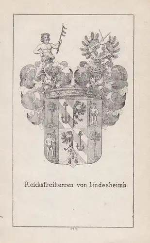1840 Lindesheimb Österreich Austria Wappen heraldry Heraldik coat of arms Adel