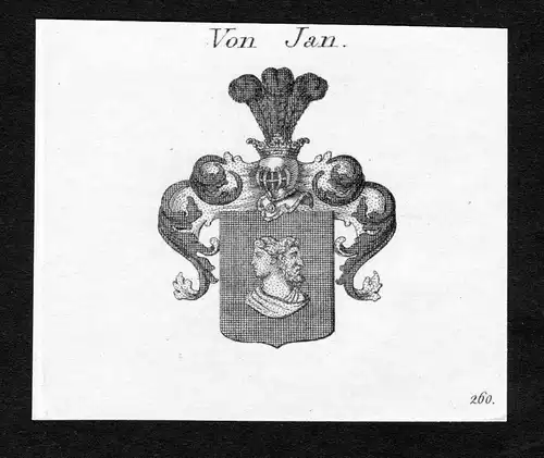 1820 Jan Wappen Adel coat of arms heraldry Heraldik Kupferstich engraving