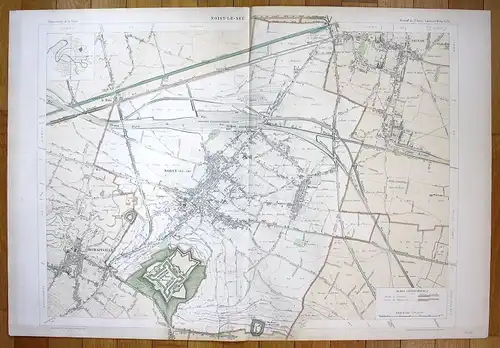 Noisy-le-Sec Romainville Bondy Merlan Chemin plan de la ville city map Paris