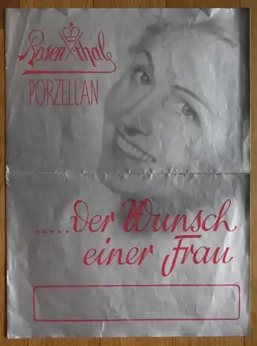 Ca. 1939 Rosenthal Porzellan der Wunsch einer Frau Prospekt Preisliste Katalog