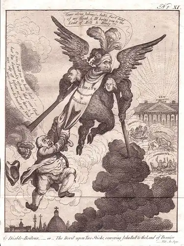 1800 Gillray devil England loyalty Karikatur caricature Aquatinta mezzotint