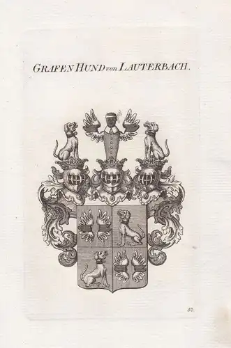 Hundt zu Lautterbach Bayern Wappen coat of arms Heraldik heraldry ca.1820