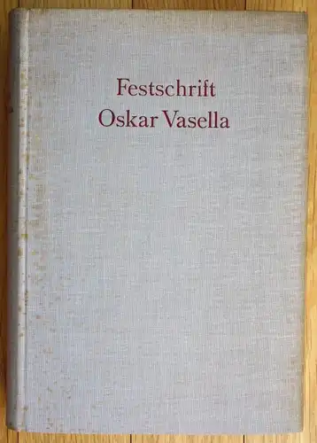 1964 Festschrift Oskar Vasella Schweiz zum 60. Geburtstag 15. Mai 1964