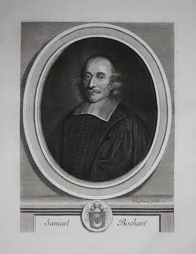 1750 - Samuel Bochart Theologe Forscher Frankreich France Kuperstich Portrait