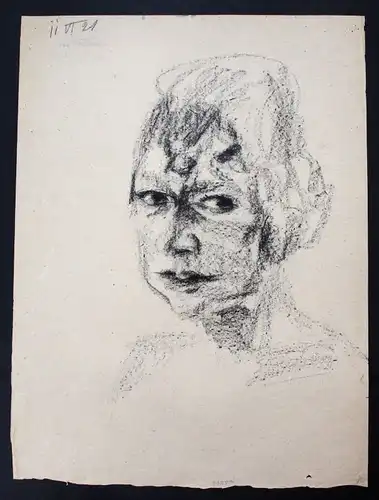 Max Feldbauer - Original Lithographie Portrait Mädchen Frau München Neumarkt