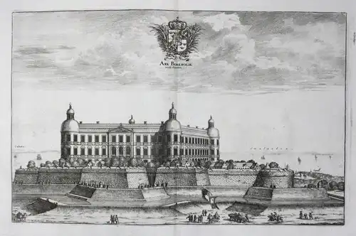 1710 - Borgholm castle Schloss sweden Schweden Kupferstich Dahlberg engraving