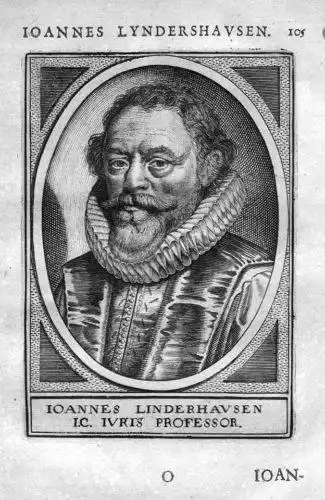 1610 - Johannes Linderhausen Leiden Holland Portrait Kupferstich gravure