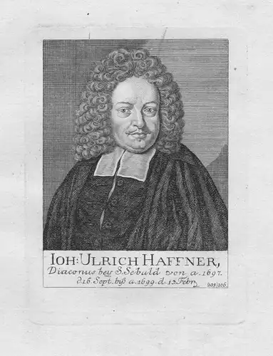 18. Jh. Johann Ulrich Haffner Diakon St. Sebald Sebalduskirche Nürnberg Portrait