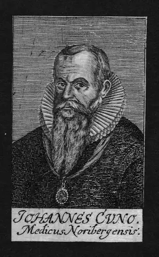 1680 - Johannes Cuno Arzt doctor Professor Nürnberg Kupferstich Portrait