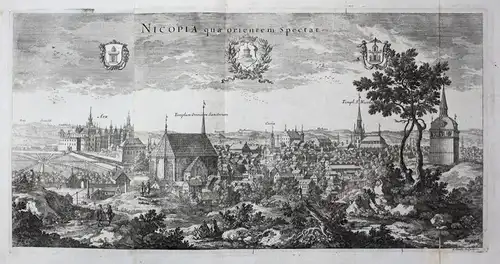 1710 - Nyköping Södermanland sweden Schweden Kupferstich Dahlberg engraving