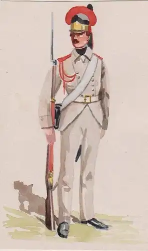 1930 - Russland Russia Militaria Millitär Uniform Uniformen Original Aquarell