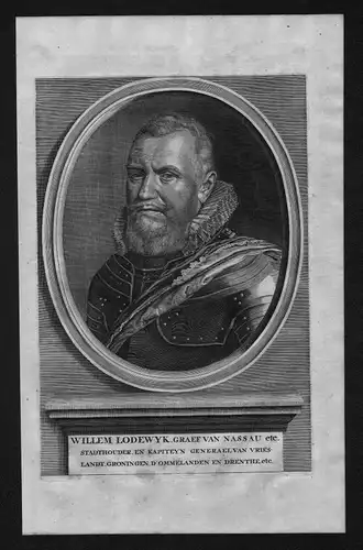 1700 - Wilhelm Ludwig Nassau Dillenburg Friesland Portrait Kupferstich