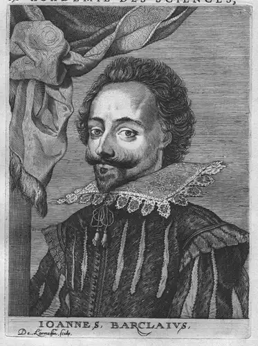 1695 - John Barclay poet Dichter Portrait Kupferstich engraving gravure