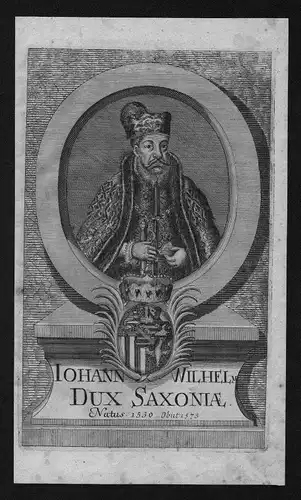 1720 - Johann Wilhelm Sachsen Weimar Herzog Portrait Kupferstich engraving