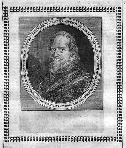 1650 Moritz v Oranien Nassau-Dillenburg Portrait Merian Maurits Oranje gravure
