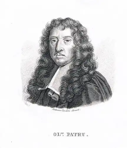 1820 - Olivier Patru Schriftsteller Portrait gravure Kupferstich engraving