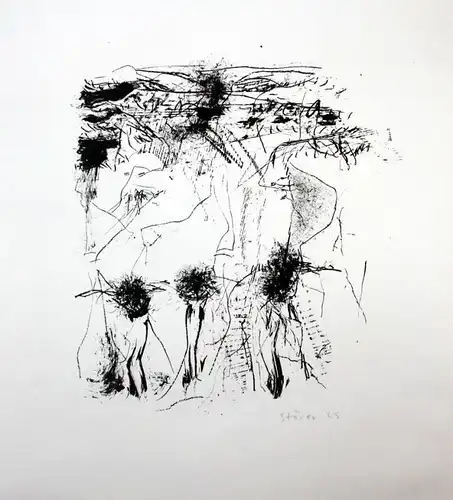 Dieter Stöver - Original Lithographie signiert etching signed München lithograph