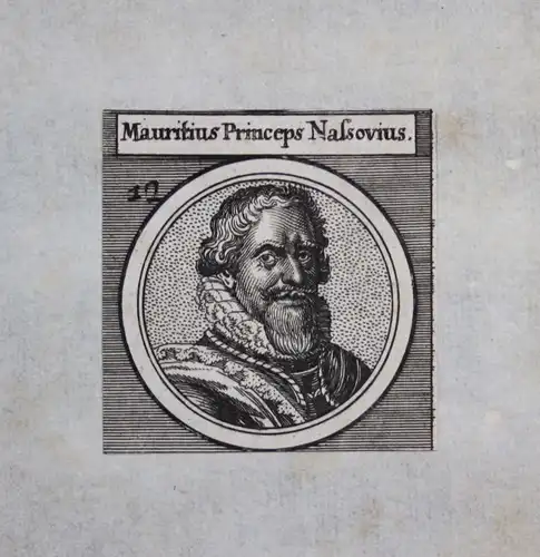 1650 - Moritz von Oranien Nassau Maurits von Oranje Graf Kupferstich Portrait