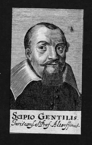 1680 - Scipione Gentili Jurist lawyer Italien Italy Kupferstich Portrait