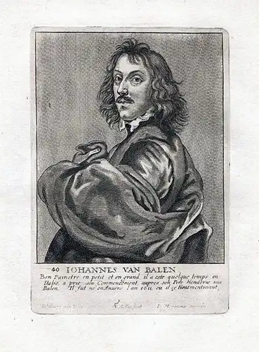 1690 - Jan van Balen Maler painter Baroque Portrait Kupferstich engraving