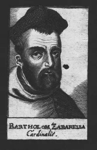 1680 - Bartholomäus Zabarella Kardinal Erzbischof Firenze Kupferstich Portrait