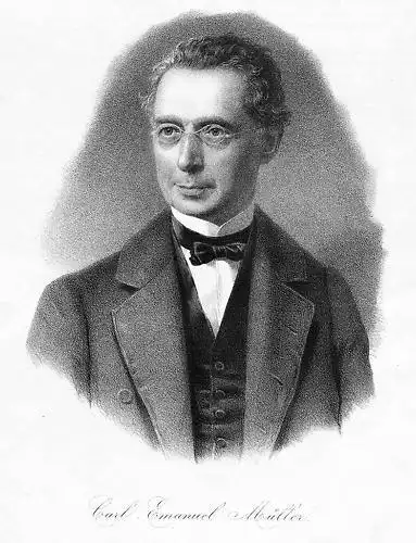 1860  Karl Emanuel Müller Altorf Schweiz Litho Portrait