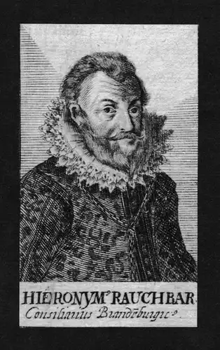 1680 - Hieronymus Rauchbar Jurist lawyer Brandenburg  Kupferstich Portrait