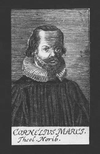 1680 - Cornelius Marcius Theologe Professor Nürnberg Kupferstich Portrait