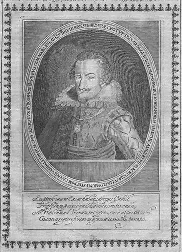1640 Georg Wilhelm Kurfürst Brandenburg Markgraf Portrait Kupferstich engraving