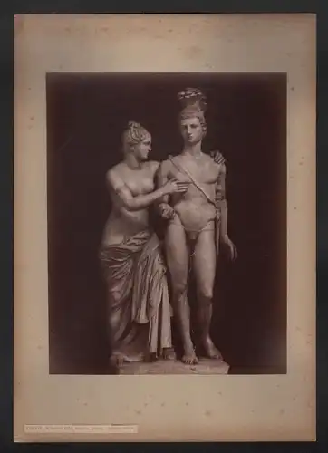 1890 Firenze Galleria Uffizi Marte e Venere Venus Mars Florenz antique Photo