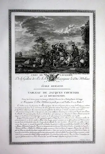 1786 Schlacht battle bataille Militaria Kupferstich antique print Courtois