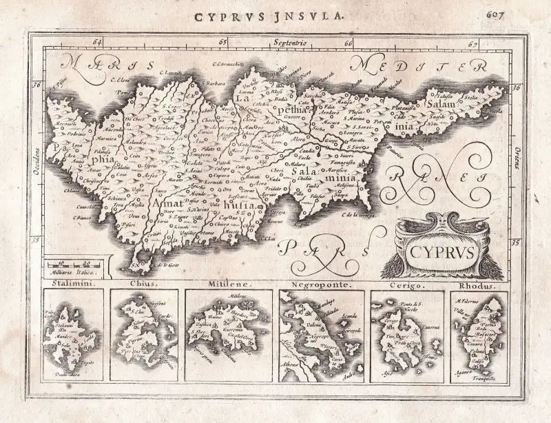 Zypern Cyprus Nikosia Nicosia Limassol Paphos Asia Asien map Karte Mercator 0
